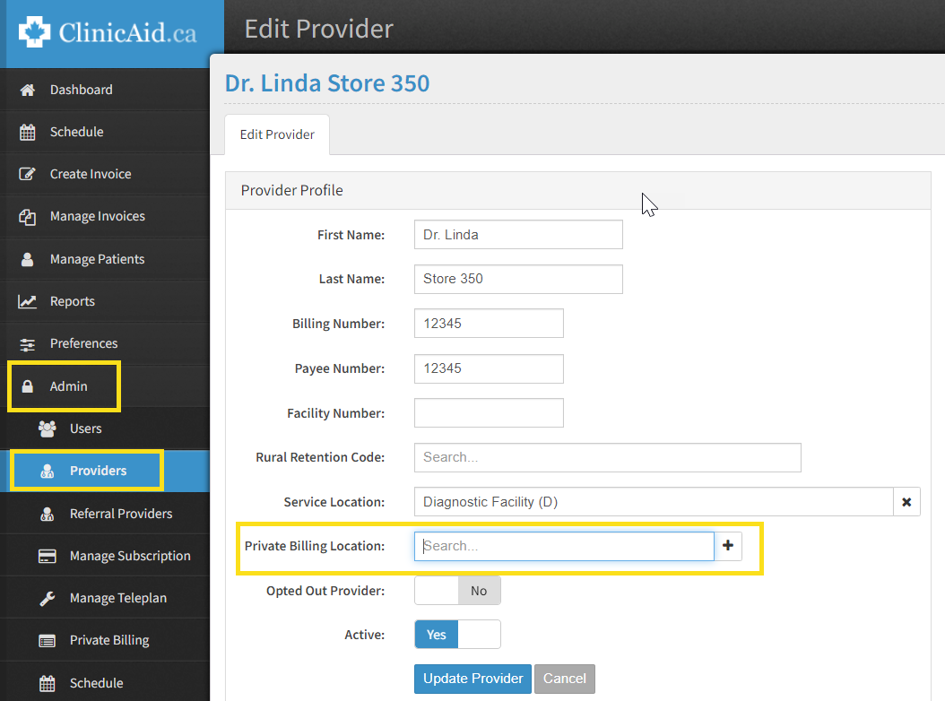 Private Billing - Adding Multiple billing addresses
